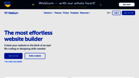 What Weblium.com website looked like in 2023 (1 year ago)