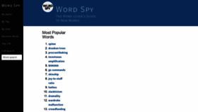 What Wordspy.com website looked like in 2023 (1 year ago)