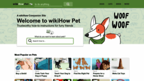What Wikihow.pet website looked like in 2023 (1 year ago)