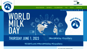 What Worldmilkday.org website looked like in 2023 (1 year ago)