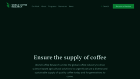 What Worldcoffeeresearch.org website looked like in 2023 (1 year ago)