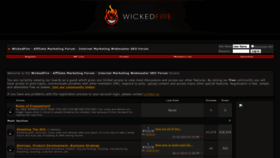 What Wickedfire.com website looked like in 2023 (1 year ago)