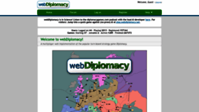 What Webdiplomacy.net website looked like in 2023 (1 year ago)