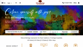 What Welcomheritagehotels.in website looked like in 2023 (1 year ago)