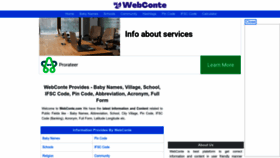 What Webconte.com website looked like in 2023 (1 year ago)