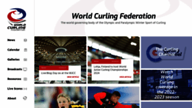 What Worldcurling.org website looked like in 2023 (1 year ago)