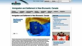What Welcomenb.ca website looked like in 2023 (1 year ago)