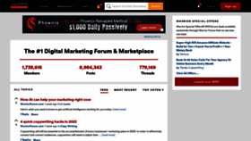 What Warriorforum.com website looked like in 2023 (1 year ago)