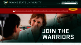What Wayne.edu website looked like in 2023 (1 year ago)