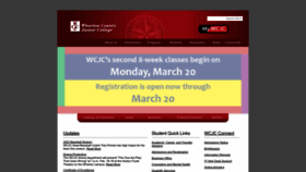 What Wcjc.edu website looked like in 2023 (1 year ago)