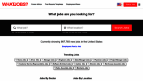 What Whatjobs.com website looked like in 2023 (1 year ago)