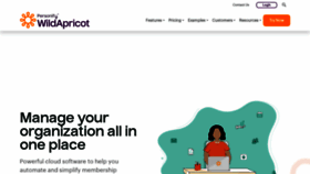 What Wildapricot.org website looked like in 2023 (1 year ago)