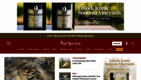 What Winespectator.com website looked like in 2023 (1 year ago)