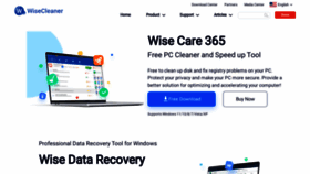 What Wisecleaner.com website looked like in 2023 (1 year ago)