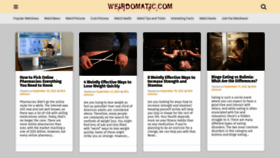 What Weirdomatic.com website looked like in 2023 (1 year ago)