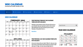 What Wiki-calendar.com website looked like in 2023 (1 year ago)