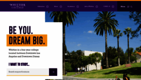 What Whittier.edu website looked like in 2023 (2 years ago)