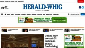 What Whig.com website looked like in 2023 (1 year ago)
