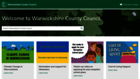 What Warwickshire.gov.uk website looked like in 2023 (1 year ago)