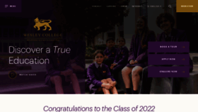 What Wesleycollege.edu.au website looked like in 2023 (1 year ago)
