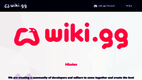 What Wiki.gg website looked like in 2023 (1 year ago)