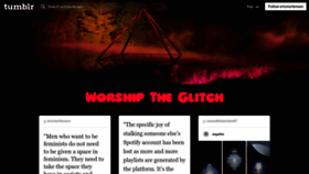 What Worshiptheglitch.com website looked like in 2023 (1 year ago)