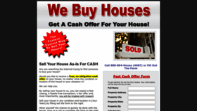 What Webuyproperties4cash.com website looked like in 2023 (1 year ago)