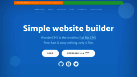 What Wondercms.com website looked like in 2023 (1 year ago)