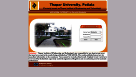 What Webkiosk.thapar.edu website looked like in 2023 (1 year ago)