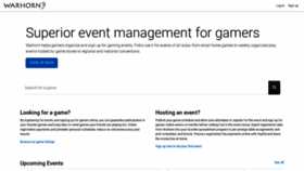 What Warhorn.net website looked like in 2023 (3 years ago)
