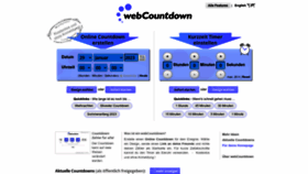 What Webcountdown.de website looked like in 2023 (1 year ago)