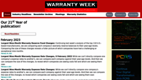 What Warrantyweek.com website looked like in 2023 (1 year ago)