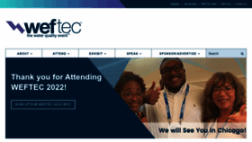 What Weftec.org website looked like in 2023 (1 year ago)