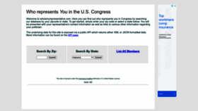 What Whoismyrepresentative.com website looked like in 2023 (1 year ago)