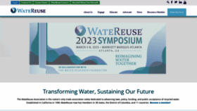 What Watereuse.org website looked like in 2023 (1 year ago)