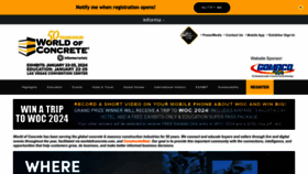What Worldofconcrete.com website looked like in 2023 (1 year ago)