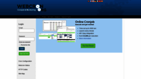 What Webcron.org website looked like in 2023 (1 year ago)