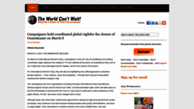 What Worldcantwait.net website looked like in 2023 (1 year ago)