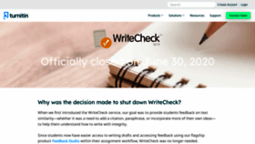 What Writecheck.com website looked like in 2023 (1 year ago)