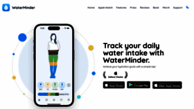 What Waterminder.com website looked like in 2023 (1 year ago)