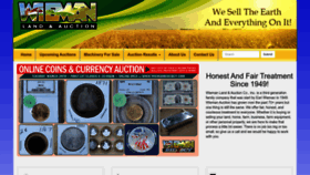 What Wiemanauction.com website looked like in 2023 (1 year ago)