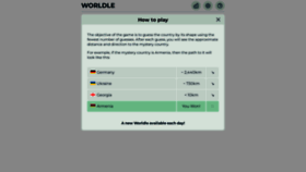 What Worldlegame.io website looked like in 2023 (1 year ago)