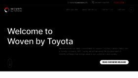 What Woven.toyota website looked like in 2023 (1 year ago)