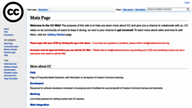 What Wiki.creativecommons.org website looked like in 2023 (This year)