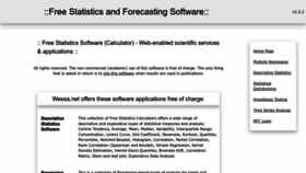 What Wessa.net website looked like in 2023 (2 years ago)