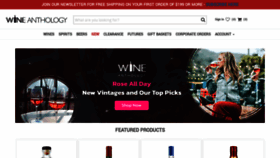 What Wineanthology.com website looked like in 2023 (This year)