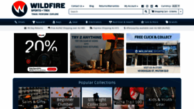 What Wildfiresports.com.au website looked like in 2023 (This year)