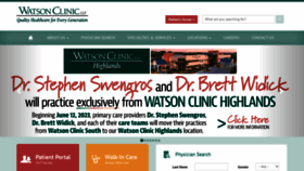 What Watsonclinic.com website looked like in 2023 (This year)