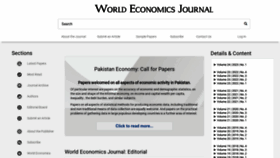 What World-economics-journal.com website looked like in 2023 (This year)