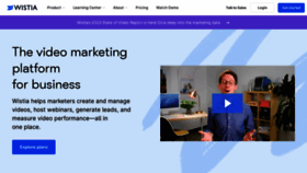 What Wistia.com website looked like in 2023 (This year)